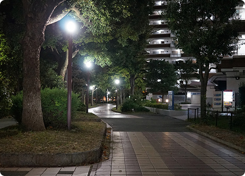 街灯取付工事などのライフライン